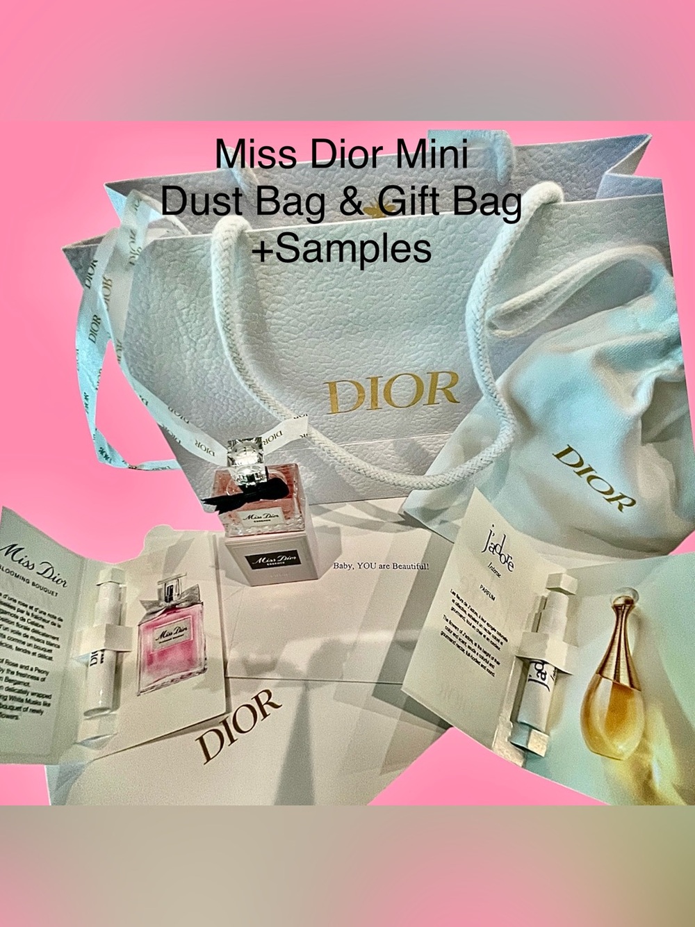 Dior Miss Dior Mini/Dust Bag & Gift Bag Set with Samples